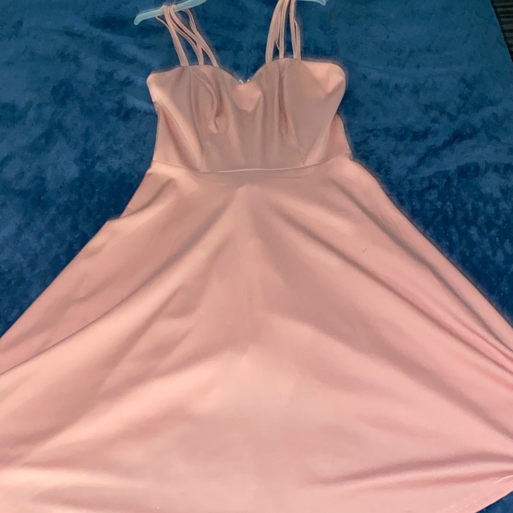 Pink flow dress